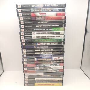Playstation 2 Lot of 25 Socom Stuntman Grand Theft Auto 007 Syphon Filter